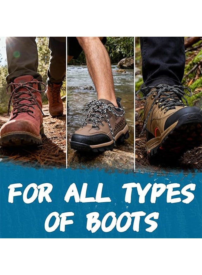 Lemon 2 Pairs Round Wave Shape Non Slip Heavy Duty and Durable Outdoor Climbing Shoelaces Hiking Shoe Laces Shoestrings - Image 4